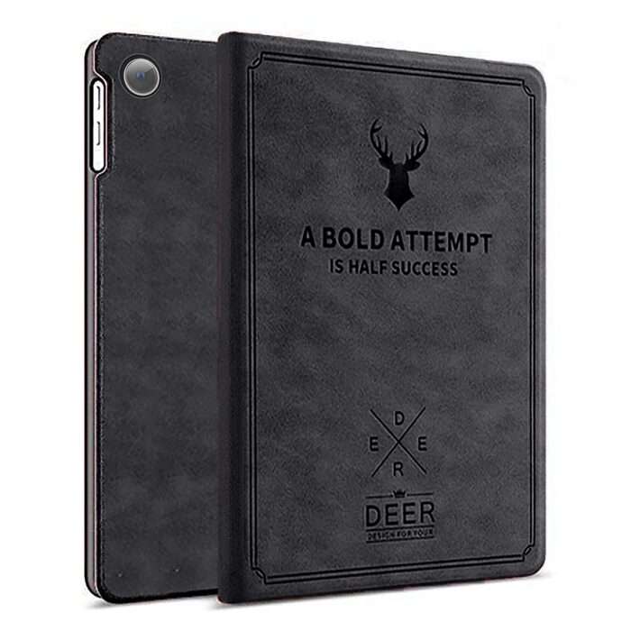 Robustrion Deer Pattern Flip Stand Case Cover for Samsung Galaxy Tab A8 10.5 inch [SM-X200/X205/X207] 2022 - Black - Image 1