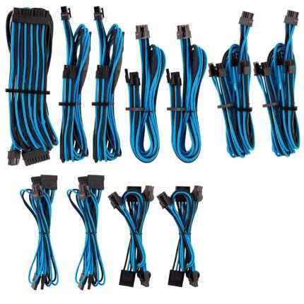 CORSAIR Premium Individually Sleeved PSU Cables Pro Kit – Blue/Black
