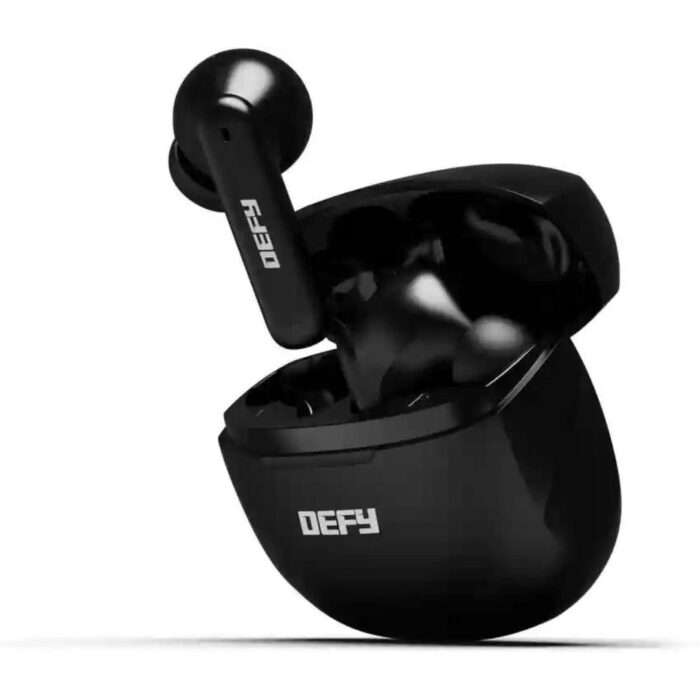 DEFY GravityZ with upto 50 Hours Playback, 4 Mic ENC, 13mm Drivers & Turbo Mode Bluetooth Headset (Black, In the Ear) - Image 1
