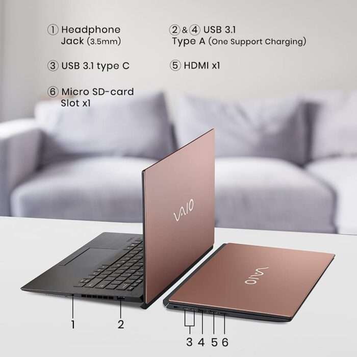 VAIO SE14 NP14V3IN033P Intel Core i5-1135G7 Laptop, Iris Xe Graphics 8GB/512GB SSD/Windows 10 Home/Backlit KBD/FHD/Carrying Bag - Image 2