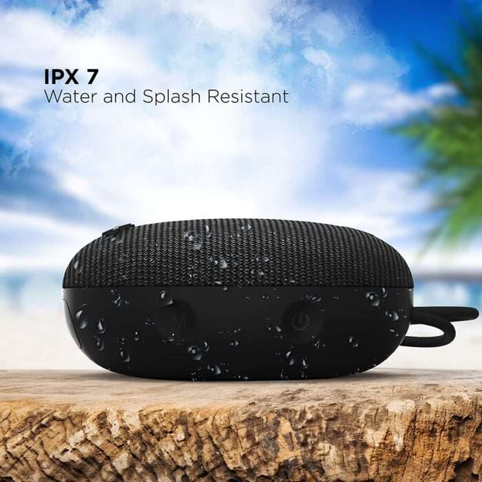 boAt Stone 190 Wireless Portable Speaker with 52mm Dynamic Driver, Up to 4hrs Nonstop Playback, IPX 6 Water Resistant - Black - Image 3