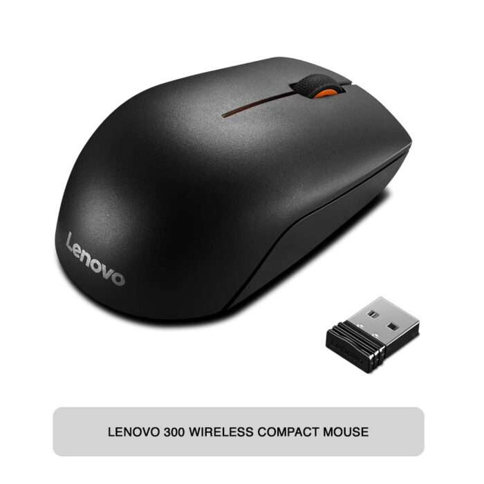 Lenovo 300 Wireless Compact Mouse, 1000 DPI Optical sensor, 2.4GHz Wireless Nano USB, 10m range - Image 2