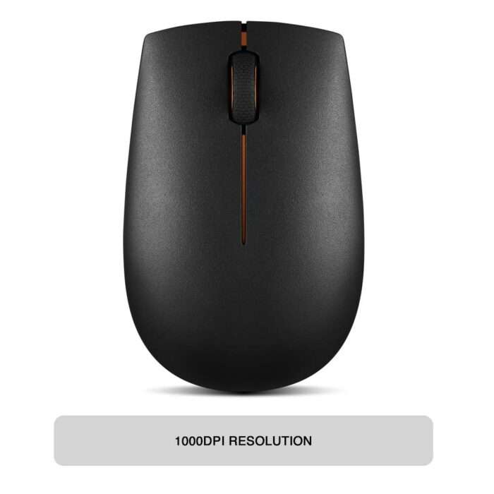 Lenovo 300 Wireless Compact Mouse, 1000 DPI Optical sensor, 2.4GHz Wireless Nano USB, 10m range - Image 4