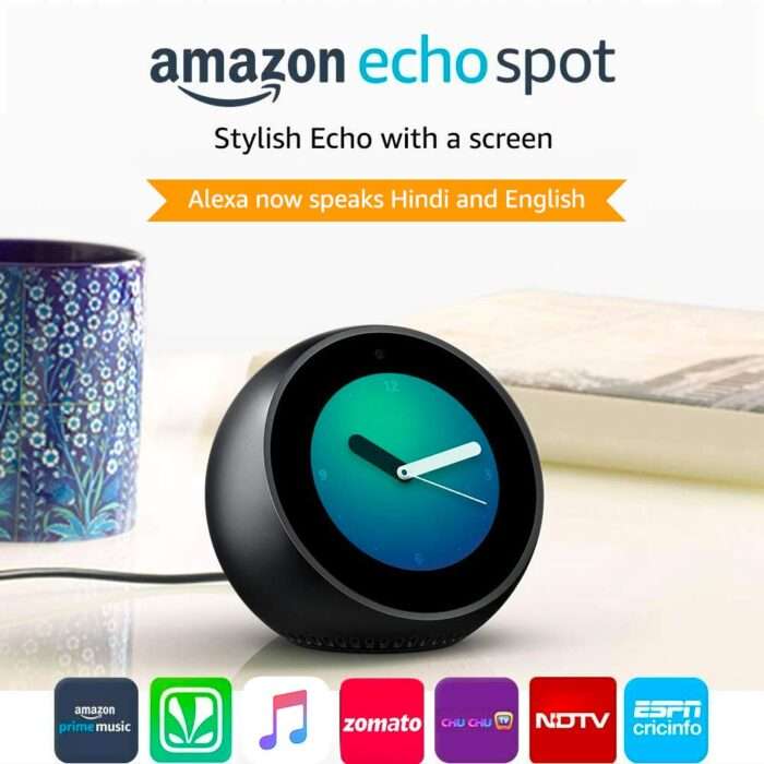 Echo Spot – Smart Alarm Clock with Alexa - Black - Image 2