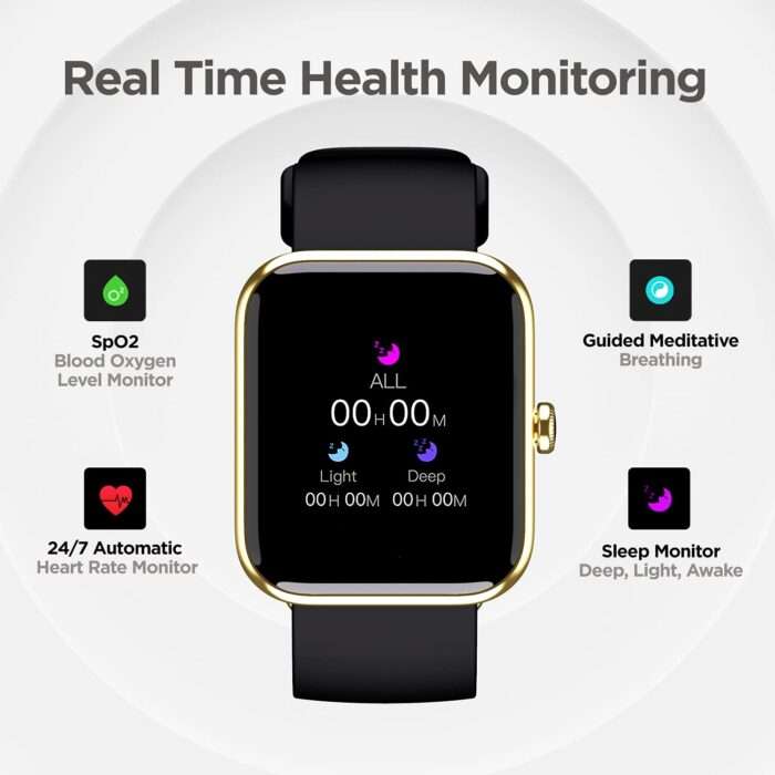 boAt Xtend Smartwatch with Alexa Built-in, 1.69” HD Display, Multiple Watch Faces, Stress Monitor, 7 Days Battery - Pitch Black - Image 3