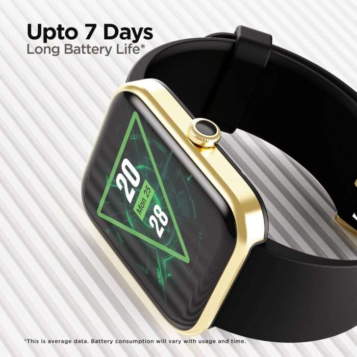 boAt Xtend Smartwatch with Alexa Built-in, 1.69” HD Display, Multiple Watch Faces, Stress Monitor, 7 Days Battery - Pitch Black - Image 4