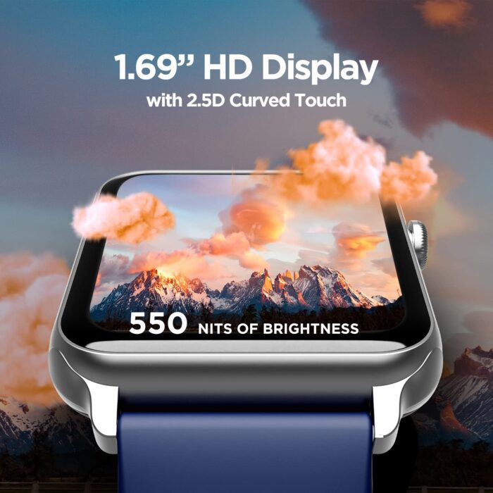 boAt Wave Call Smart Watch, Smart Talk with Advanced Dedicated Bluetooth Calling Chip, 1.69” HD Display - Deep Blue - Image 3