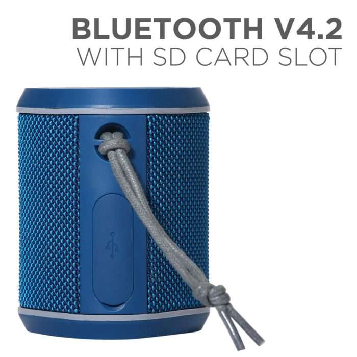 boAt Stone 170 Portable Bluetooth Speaker with 5W Immersive HD Sound, IPX 6 Water Resistant, 6 Hours of Playtime - Blue - Image 4