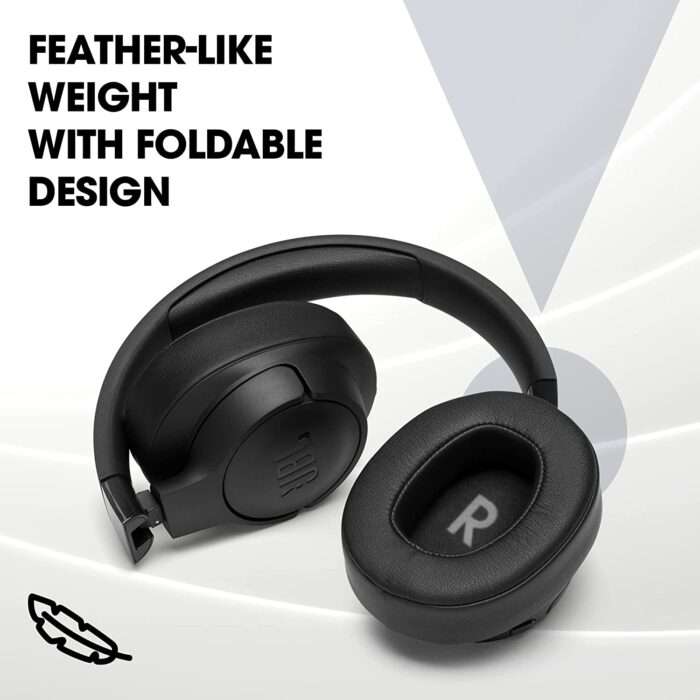 JBL Tune 760NC, Wireless Over Ear Active Noise Cancellation Headphones with Mic, up to 50 Hours Playtime, Pure Bass, Dual Pairing, AUX & Voice Assista black - Image 4