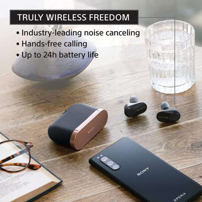 Sony WF-1000XM3 Industry Leading Active Noise Cancellation Earbuds, 32hr Battery Life, Bluetooth 5.0, Alexa Voice Control with Mic - Black - Image 6