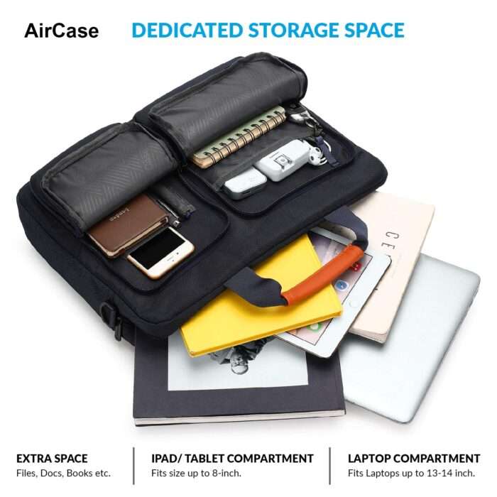 AirCase Laptop Messenger Bag Case Cover Pouch for 13.3-Inch, 14-Inch Laptop Bag for Men & Women (Blue) - Image 5