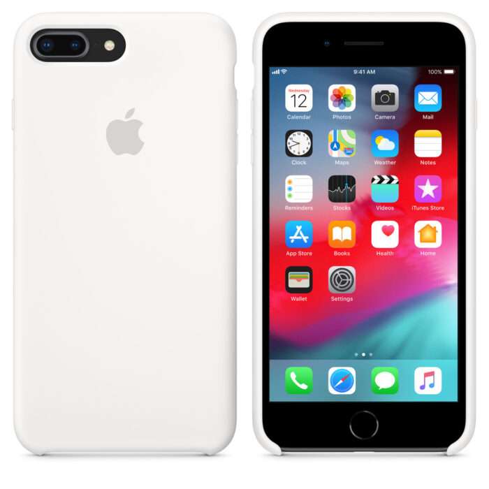 Apple Silicone Case (for iPhone 8 Plus/iPhone 7 Plus) - White - Image 3