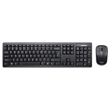 Lenovo 100 Wireless Keyboard & Mouse Combo, Ambidextrous 1000 DPI Mouse, Water resistant keyboard