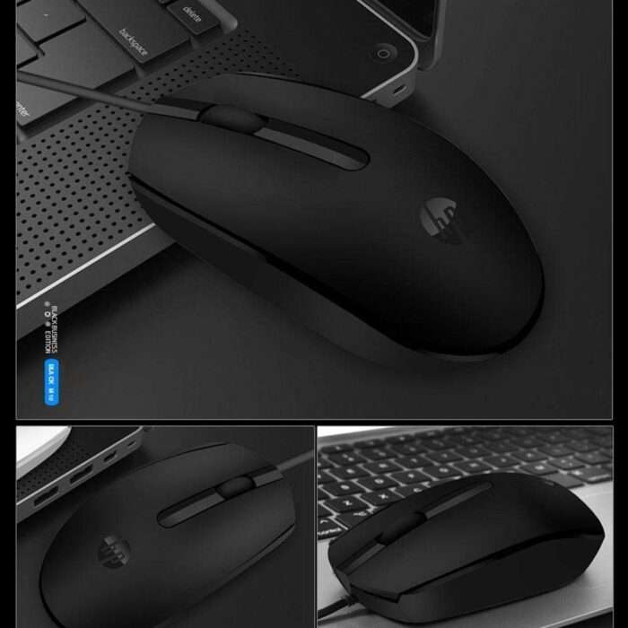 HP M10 Wired USB Mouse with 3 Buttons High Definition 1000DPI Optical Tracking and Ambidextrous Design - Image 4