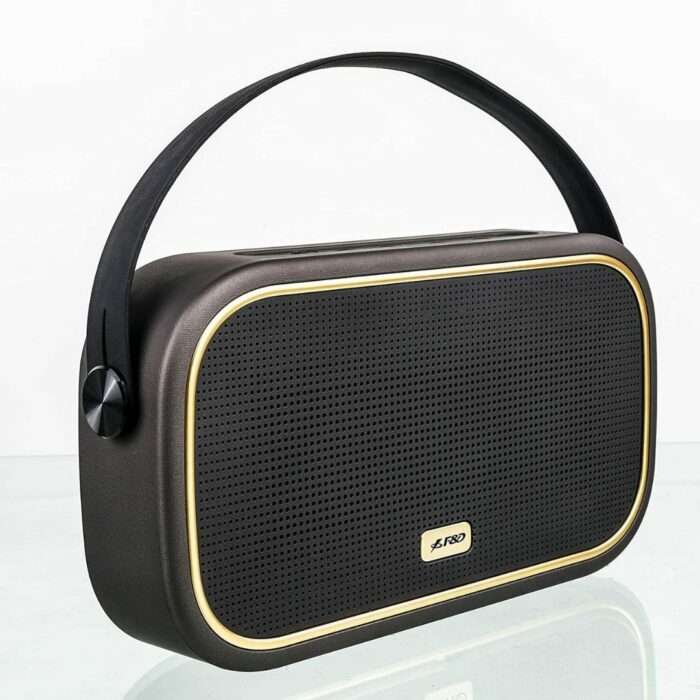 F&D W18 10W Bluetooth Speaker V5.0 and USB, TF Card Slot, Built-in Microphone with FM Radio - Black - Image 1