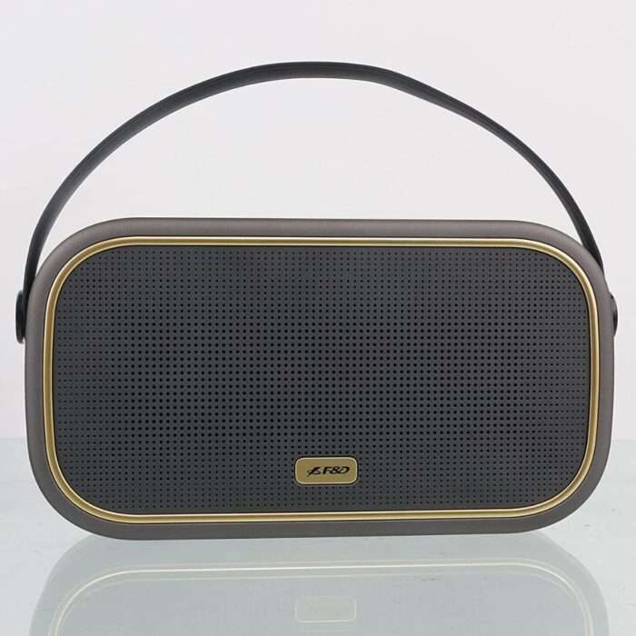F&D W18 10W Bluetooth Speaker V5.0 and USB, TF Card Slot, Built-in Microphone with FM Radio - Black - Image 2