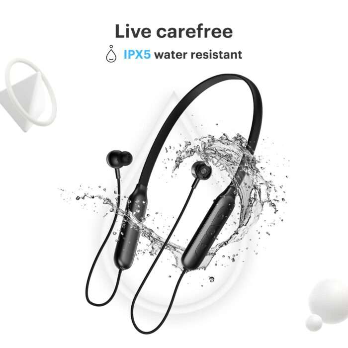 Noise Newly Launched Bravo Bluetooth in Ear Neckband with Upto 35 Hours of Playtime, 10mm Driver,& BT v5.2 - Jet Black - Image 6