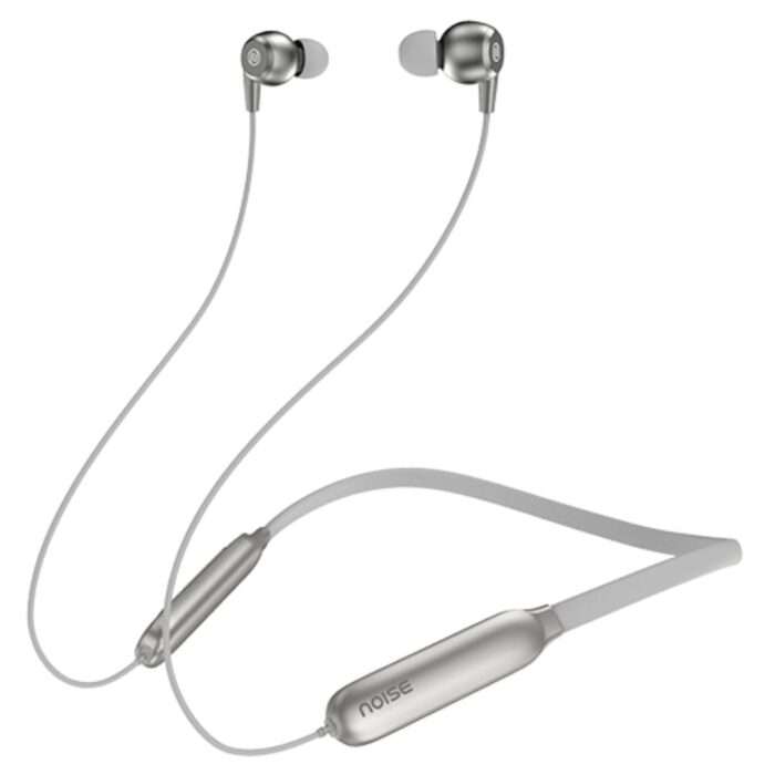 Noise Nerve Neckband with 25 Hours of Playtime, 10mm Driver, Instacharge, and IPX5 Bluetooth Headset  - Mist Grey - Image 1