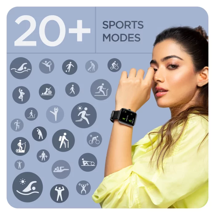 boAt Wave Select 1.69 Colour HD Display, 20+ Active Sport Modes, Heart Rate & SpO2 Monitor, 10 Day Battery Life - Active Black - Image 5