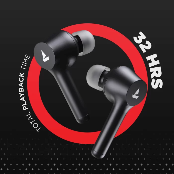 boAt Airdopes 281 Pro Wireless Earbuds with 4 Mics, ASAP Charge, 6mm Drivers, 32H Nonstop Audio Bliss, ENx™ Technology - Black - Image 2