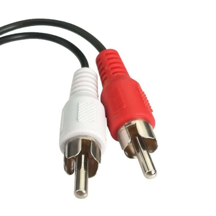 C&E M-CNE63417 CNE63417 2 x RCA Male, 1 x 3.5mm Stereo Female, Y-Cable 6-Inch Gold Plated Connector (2 Pack, Red/White) - Image 3