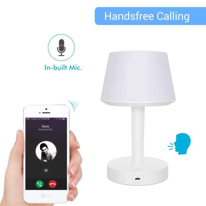 Portronics iLUMI, a Portable LED Lamp with Bluetooth Speaker, Color Changing LED Mood Light, 2000mAh Battery, Built-in Mic - Image 6