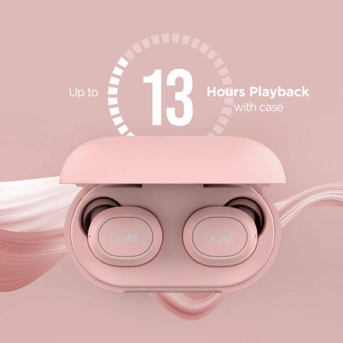 boAt Airdopes 171 In-Ear Earbuds with 6mm drivers, Bluetooth v5.0, Up to 13H Playback, Voice Assistant - Rose Gold - Image 2
