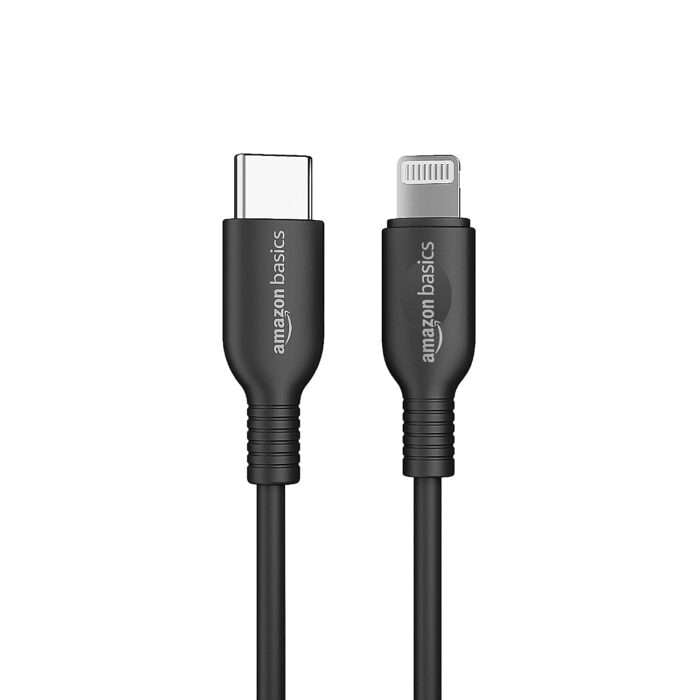 AmazonBasics USB C to Lightning TPE Charging Cable for Smartphone,1.2 meter(Black) - Image 4