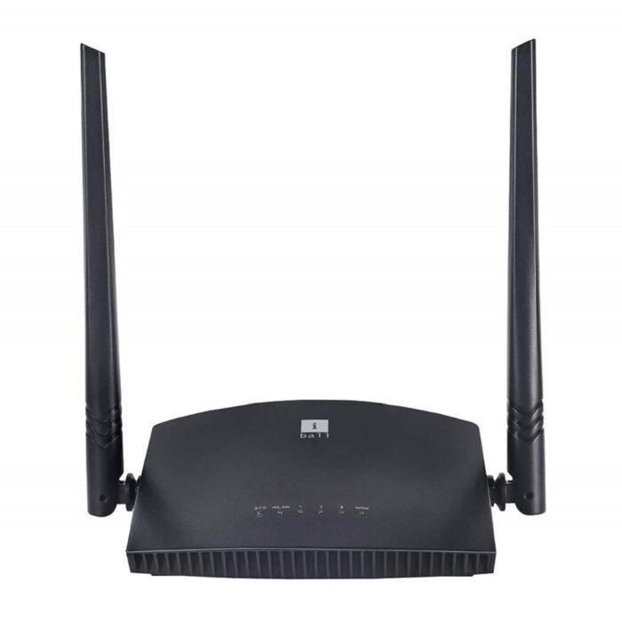 iball 300M MIMO Wireless-N Broadband 300 Mbps Wireless Router  (Black, Single Band) - Image 1