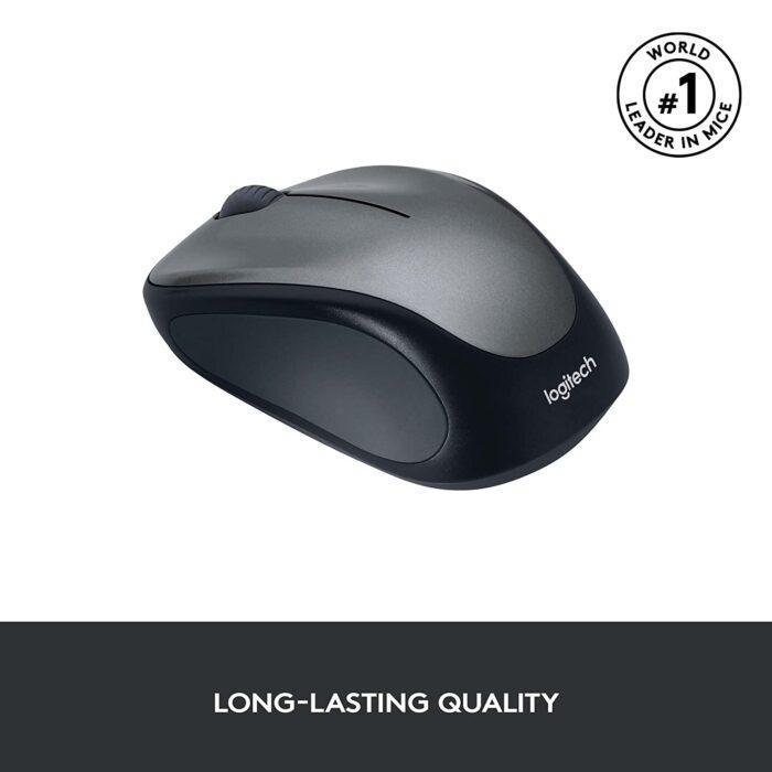 Logitech M235 Wireless Mouse, 1000 DPI Optical Tracking, 12 Month Life Battery, Compatible - Grey - Image 3