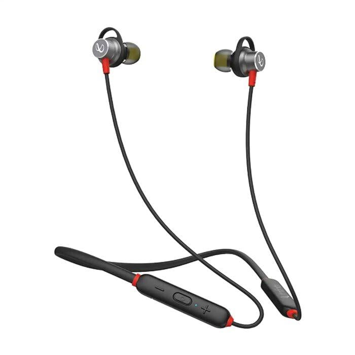 Infinity (JBL Glide 120, in Ear Wireless Earphones with Mic, Deep Bass, Dual Equalizer, 12mm Drivers, Premium Metal Earbuds, Comfortable Flex Neckband, Bluetooth 5.0, IPX5 Sweatproof (Black & Red) - Image 1