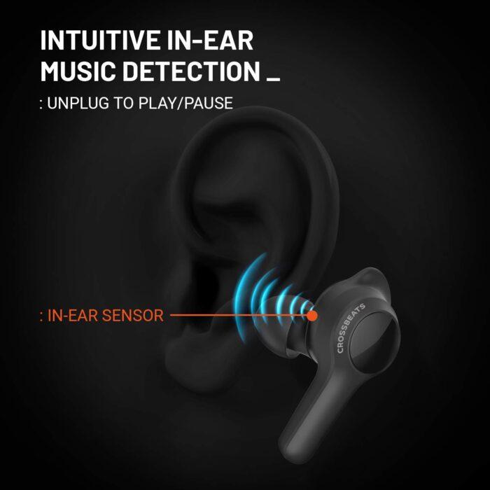 CrossBeats Torq Bluetooth in-Ear Earbuds, CVC 8th Gen, Music Gaming TWS Earphone, Qualcomm Aptx 72 Hrs Playtime - Image 2