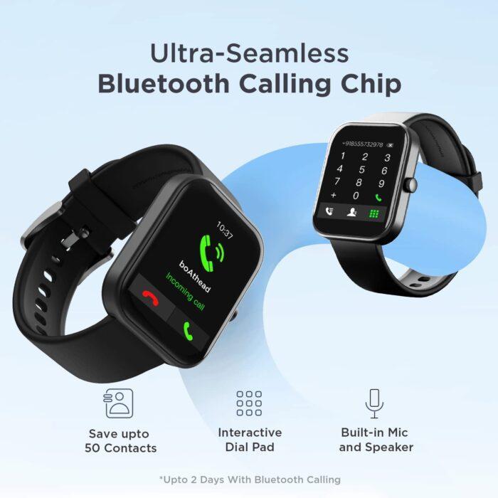 boAt Wave Electra 1.81 inch Full Touch Large Display Smartwatch with Bluetooth Calling, 100+ sports modes - Charcoal Black - Image 3
