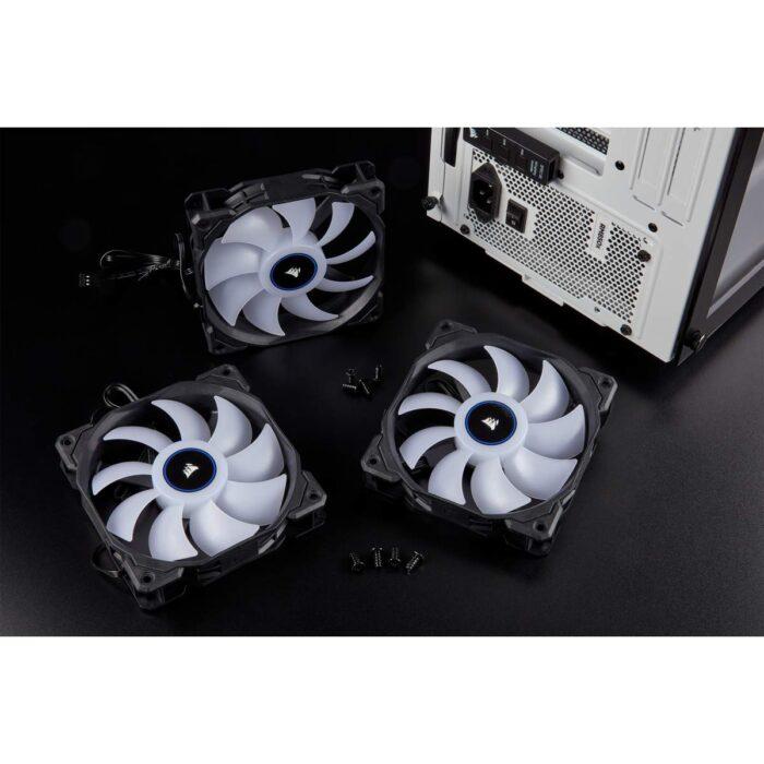Corsair AF120 Air Series, 120 mm LED Low Noise Cooling Fan - Blue (Triple Pack) - Image 7