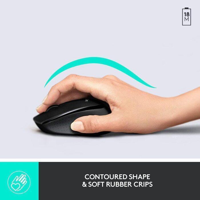 Logitech MK345 Wireless Keyboard and Mouse Set Full-Sized Keyboard with Palm Rest and Comfortable Right-Handed Mouse - Image 3