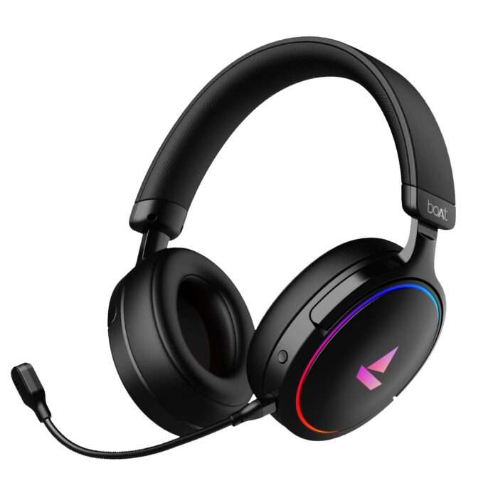 boAt Immortal 300 Headphone with 50mm drivers, 3D driverless spatial audio & ENx™ technology, RGB lights - Black - Image 1