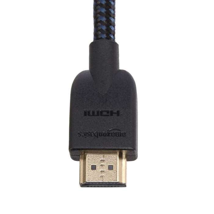 AmazonBasics High-Speed Braided HDMI Cable - 10 Feet - Supports Ethernet, 3D, 4K and Audio Return (Black) - Image 2