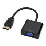 ‎Tizum HDMI to VGA Adapter/Connector/Converter Cable 1080P (Male to Female) Full HD Resolution | Compact Design | Black