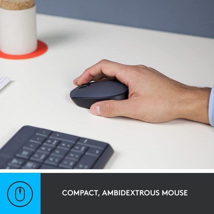 Logitech MK235 Wireless Keyboard and Mouse Set for Windows, 2.4 GHz Wireless Unifying USB Receiver, 15 FN Keys, Long Battery Life - Image 3