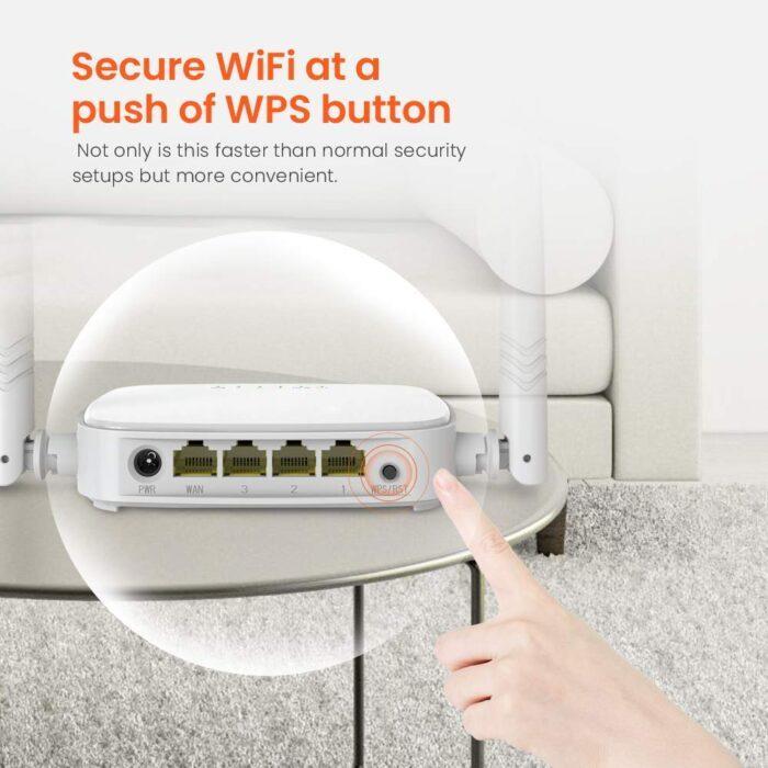 Tenda N301 RJ45 Wireless-N300 Mbps Single_Band Easy Setup Router (White, Not a Modem) - Image 5