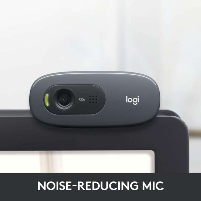 Logitech C270 Digital HD Webcam with Widescreen HD Video Calling, HD Light Correction, Noise-Reducing Mic - Image 2