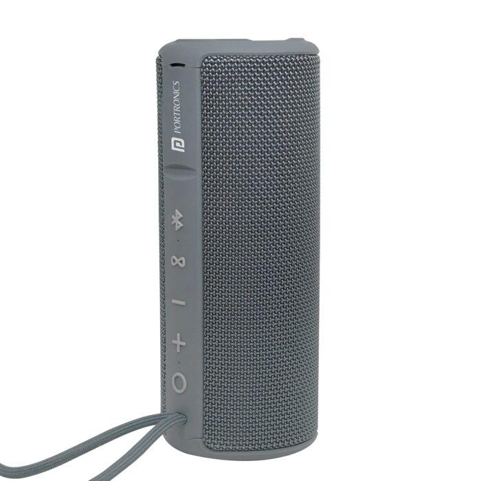Portronics Breeze Plus POR-545 20W Bluetooth 5.0 Portable Stereo Speaker with TWS, Aux in, Water Resistant, 2000mAh Battery, Grey - Image 1