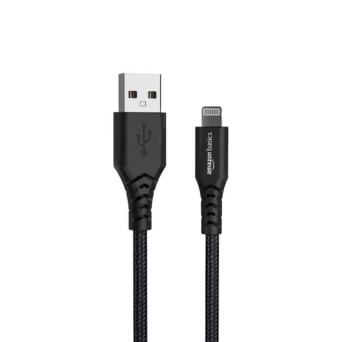 Amazon Basics USB A to Lightning PVC Molded Nylon Charging Cable,1.2 meter (Black) - Image 5
