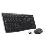 Logitech Wireless mk270 Wireless USB Keyboard and Mouse Set, Black