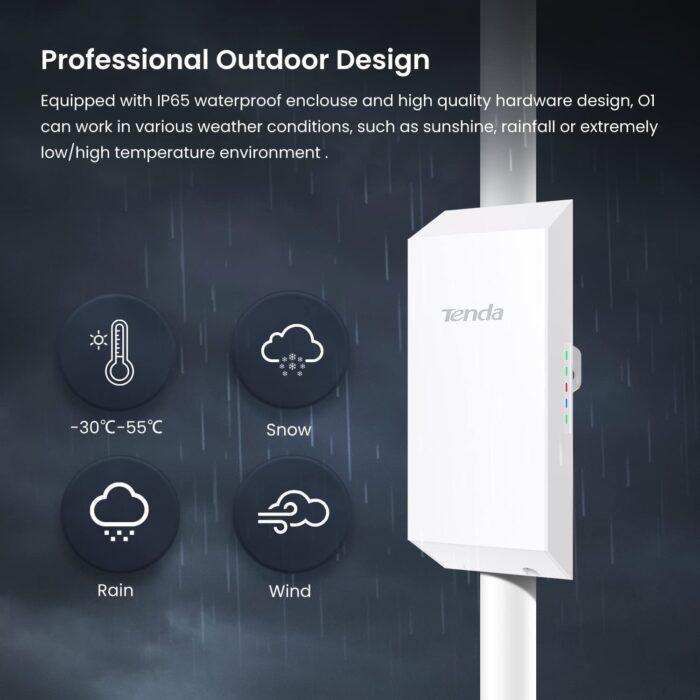 Tenda O1 300Mpbs Wireless 2.4GHz 8dBi Outdoor Point to Point CPE - Image 4