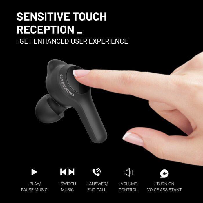 CrossBeats Torq Bluetooth in-Ear Earbuds, CVC 8th Gen, Music Gaming TWS Earphone, Qualcomm Aptx 72 Hrs Playtime - Image 5