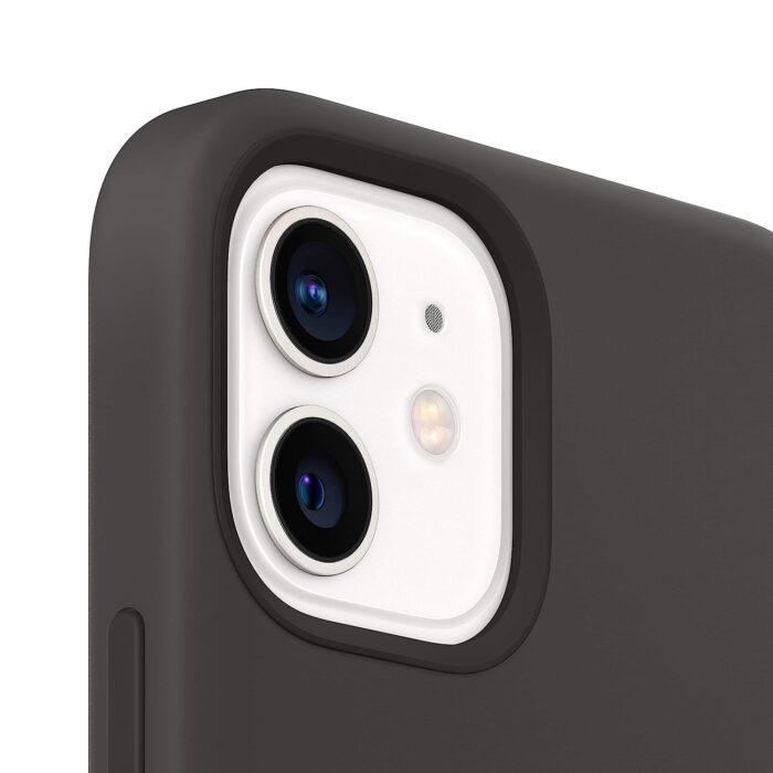 Apple Silicone Case with MagSafe (for iPhone 12, 12 Pro) - Black - Image 5