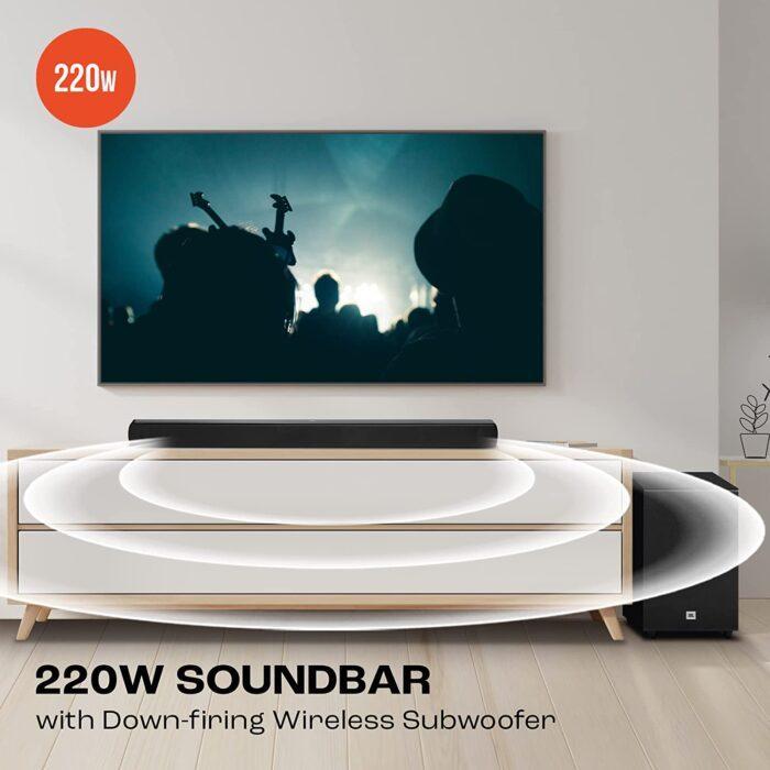 JBL Cinema SB271, Dolby Digital Soundbar with Wireless Subwoofer for Extra Deep Bass, 2.1 Channel Home Theatre - Image 4