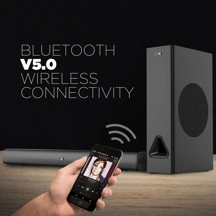 boAt Aavante Bar 1250 80 Watt 2.1 Channel Wireless Bluetooth Soundbar (Premium Black) - Image 3
