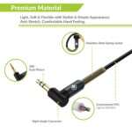 Tizum 3.5mm Audio Splitter-X2 Female Aux Jack, Premium Gold Plated Right Angle Connector with Spring Jacket (Grey) - Image 3